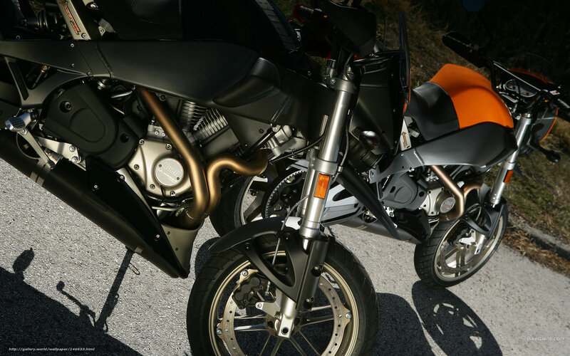 Two Motorcycles Parked — Black, Dramatic
