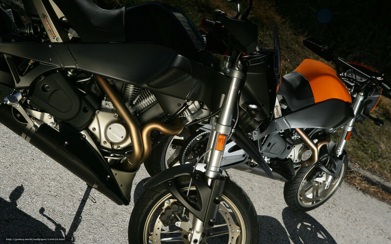 Two Motorcycles Parked — Black