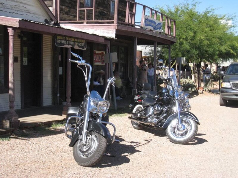 Two Motorcycles Parked