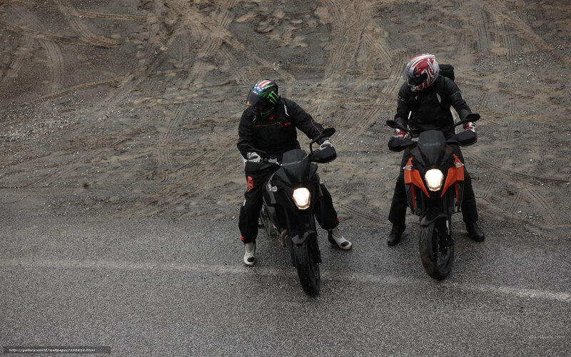 Two Motorcyclists on Bikes