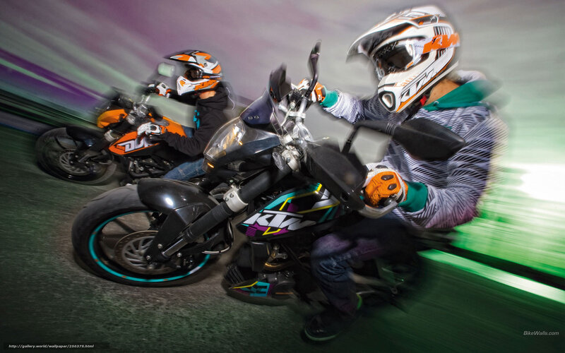 Two Motorcyclists Racing — Black, Dynamic