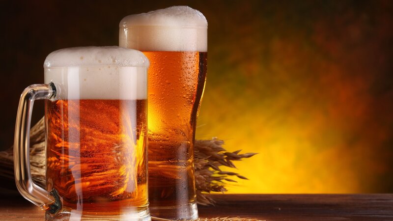Two Mugs of Beer — Amber