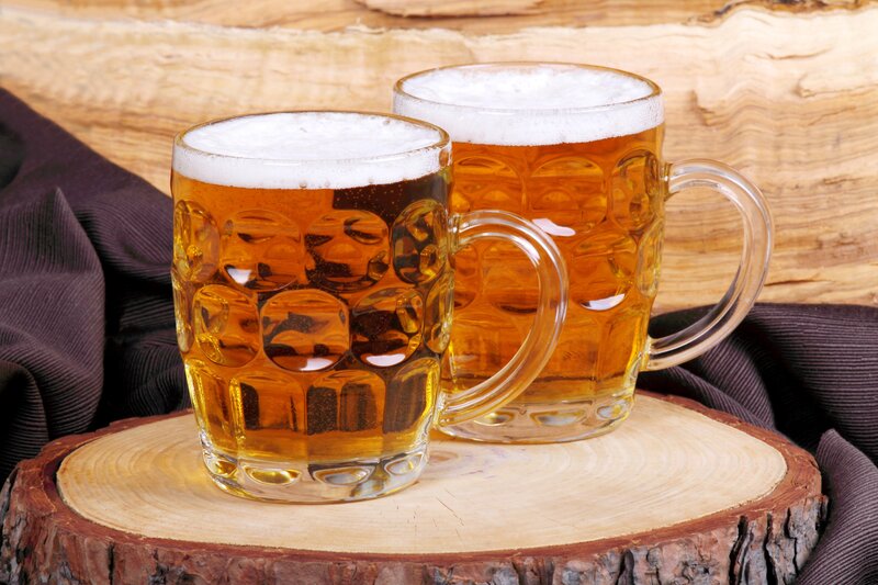 Two Mugs of Beer — Brown, Calm
