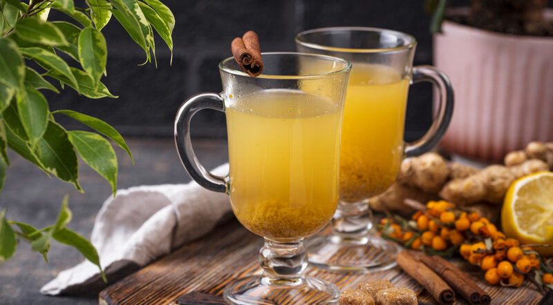 Two Mugs of Ginger Tea