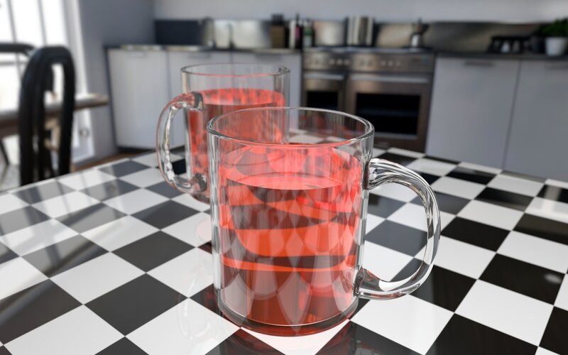 Two Mugs on Table
