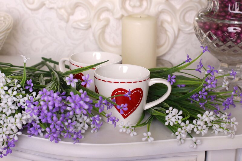 Two Mugs with Flowers