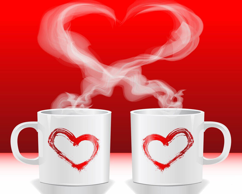 Two Mugs with Steam
