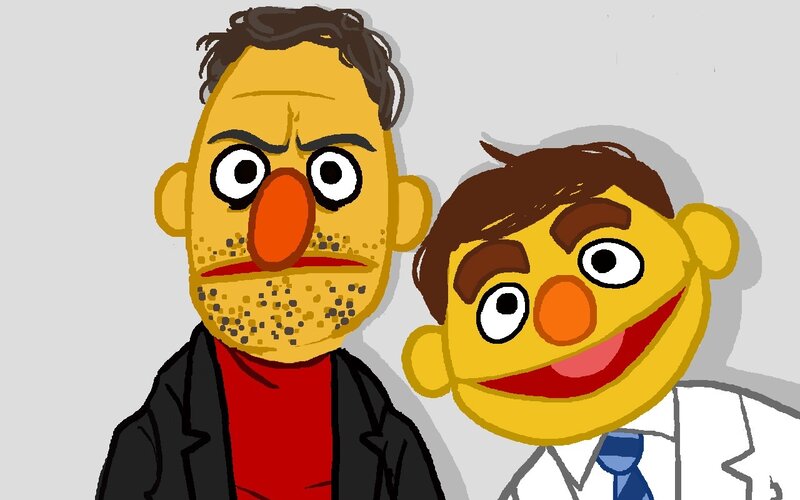 Two Muppet characters side by side