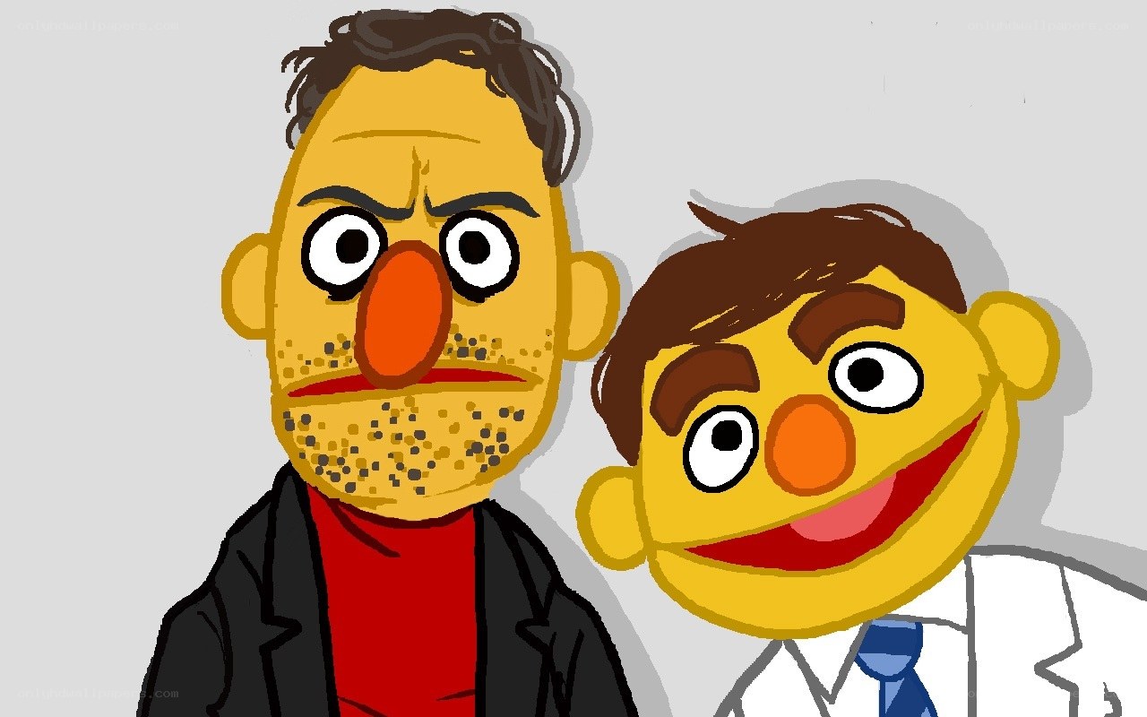 Two Muppet characters side by side