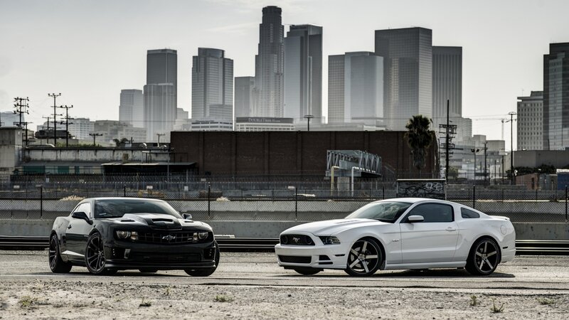 Two Muscle Cars — Black, Urban