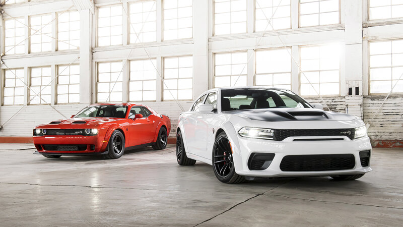 Two Muscle Cars — White