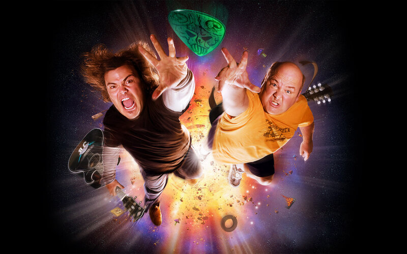 Two musicians in explosive action