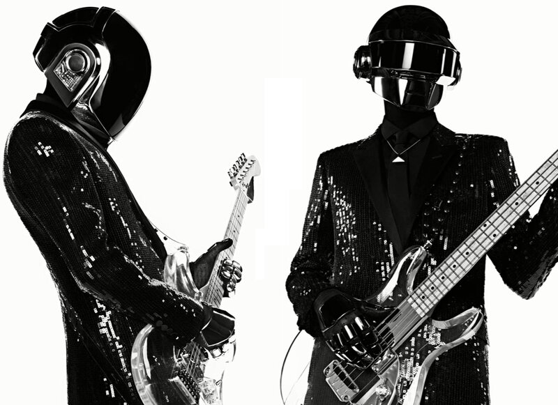 Two Musicians in Helmets — Black