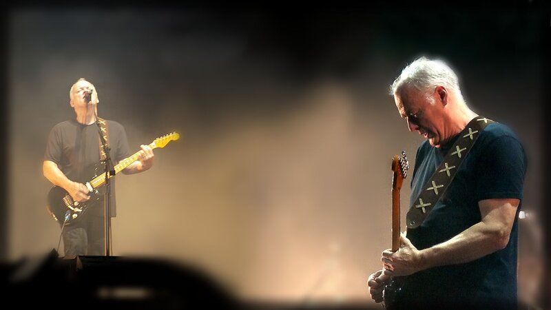 Two Musicians on Stage — Black, Dramatic, Photograph, Guitar