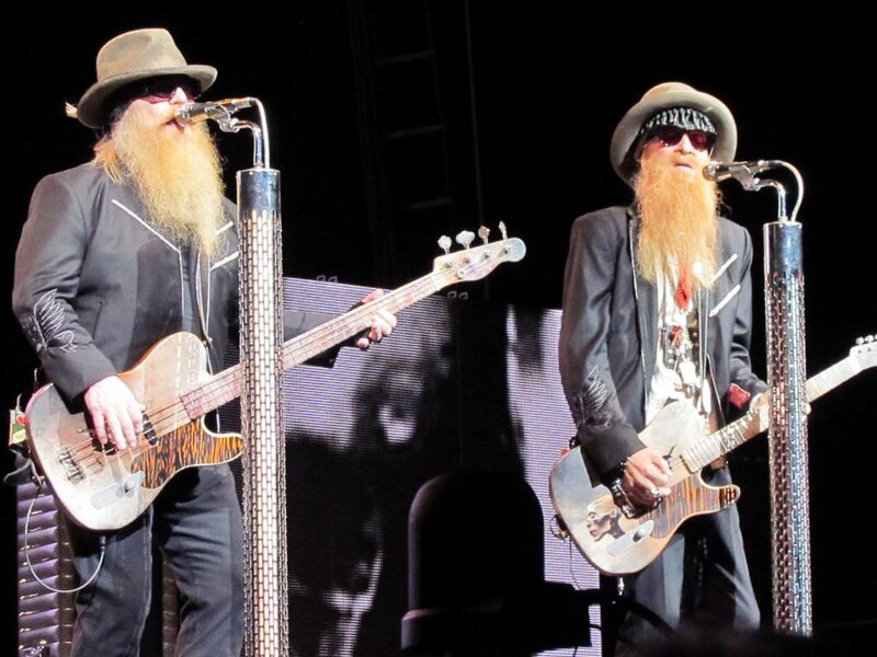 Two Musicians on Stage — Black, Performing