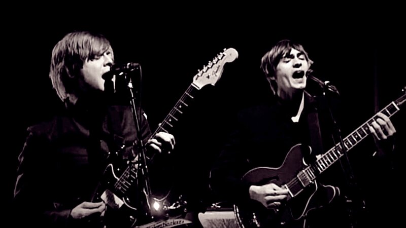 Two Musicians on Stage — Black