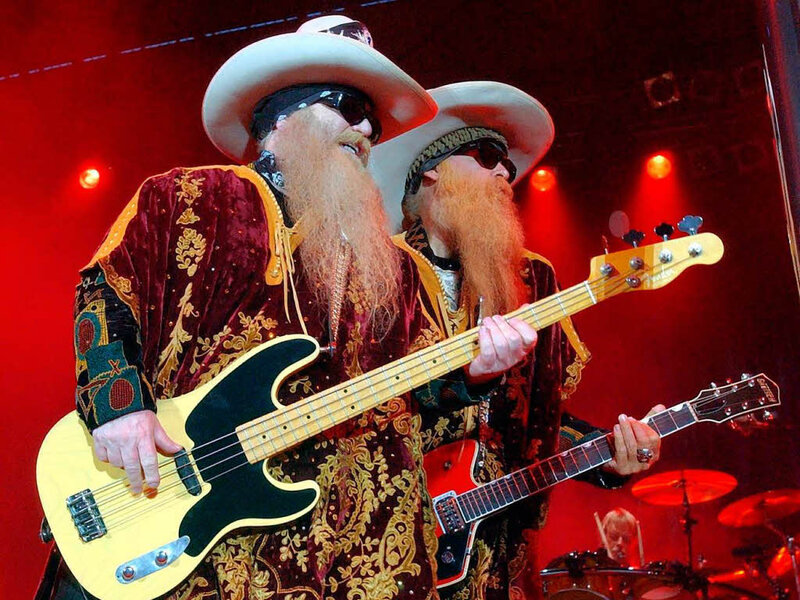Two Musicians on Stage — Red, Energetic, Photograph