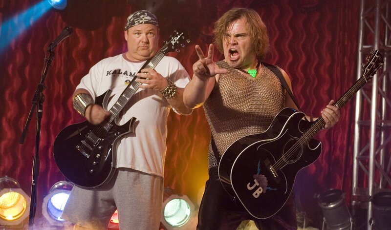 Two Musicians on Stage — Red, Energetic