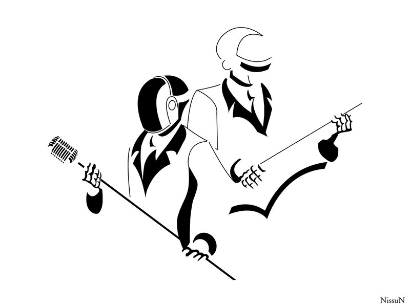 Two Musicians Performing — Black, Dynamic