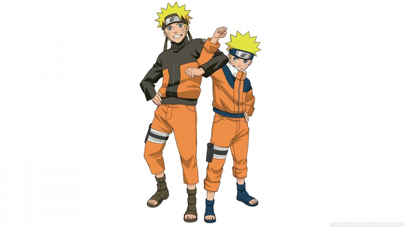 Two Naruto Characters — Orange, Confident