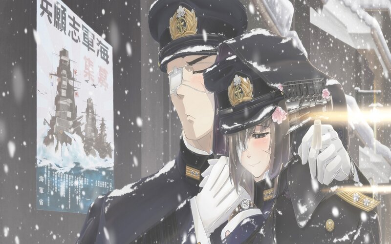 Two Naval Officers in Snow