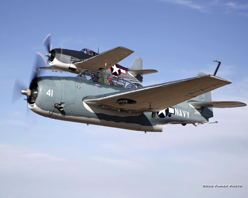Two Navy Planes Flying