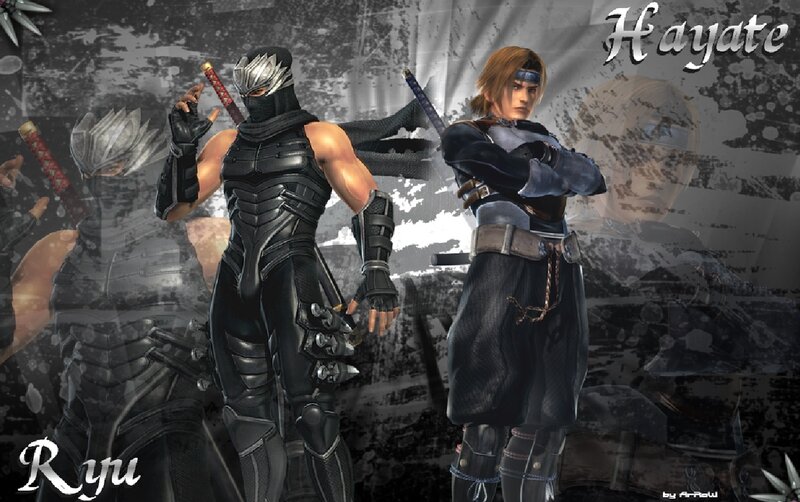 Two Ninja Characters — Black, Dramatic