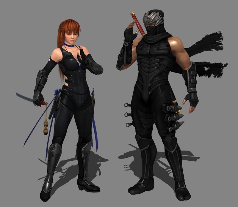 Two Ninja Characters — Black, Serious