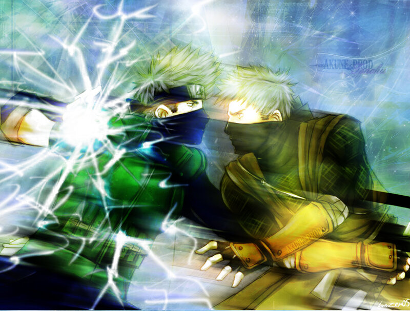 Two Ninja Characters Fighting — Green