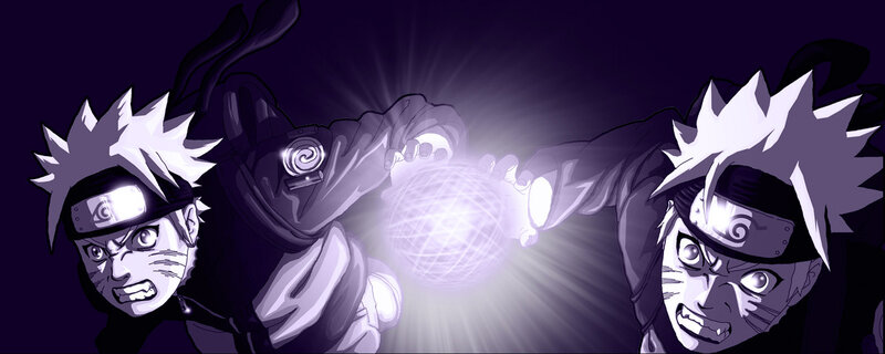 Two Ninja Characters — Purple, Dramatic