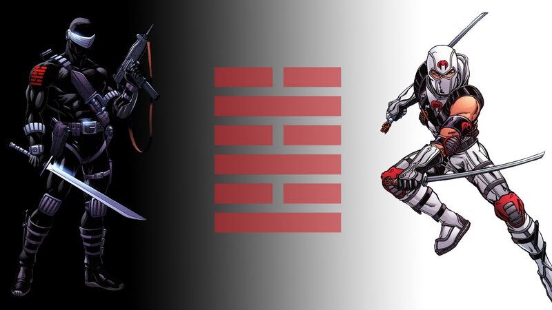Two Ninja Warriors — Black, Dramatic, Comic, Swords