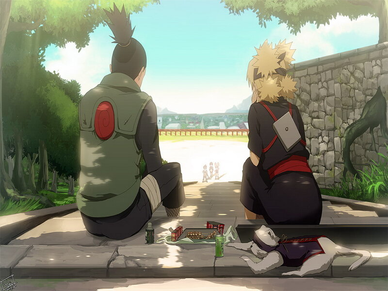 Two Ninjas Sitting