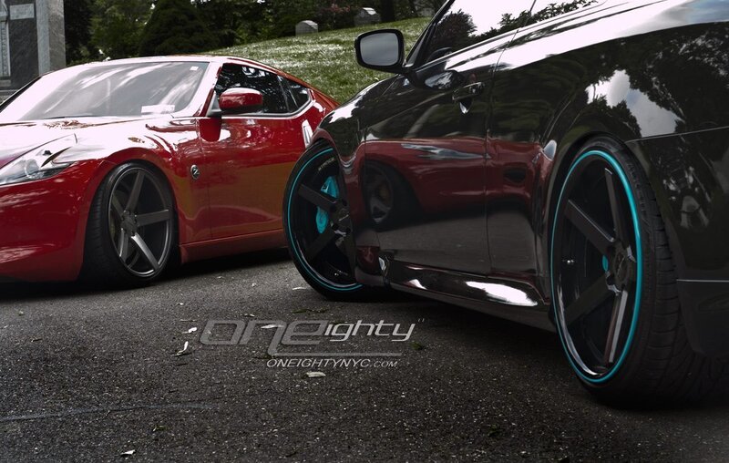 Two Nissan Z cars parked