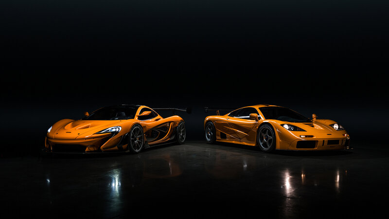 Two Orange Supercars