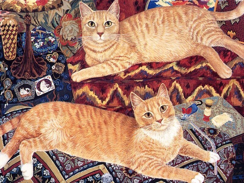 Two Orange Tabby Cats — Calm