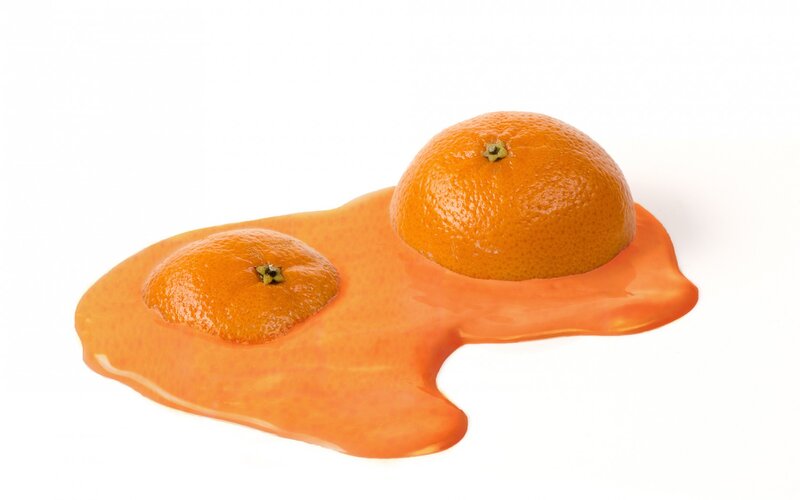 Two Oranges Melting