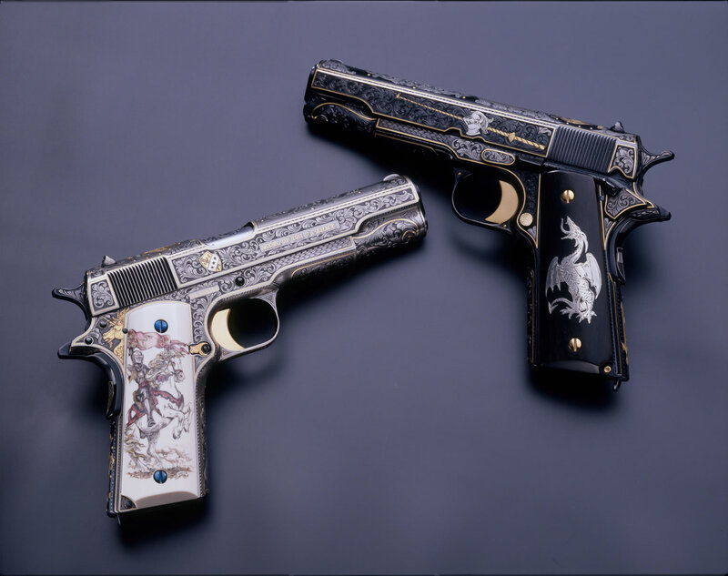 Two Ornate Handguns