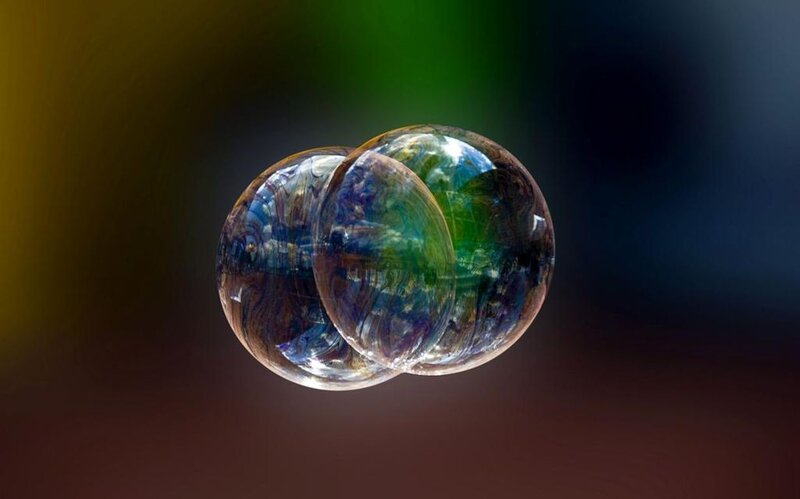 Two Overlapping Bubbles