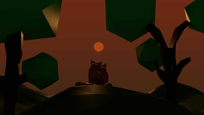 Two Owls on a Hill — Brown