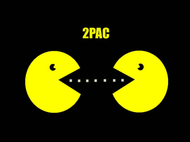 Two Pac-Man characters facing each other