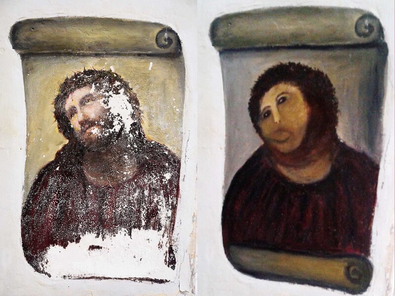 Two Painted Figures