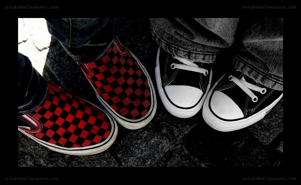 two pairs of sneakers