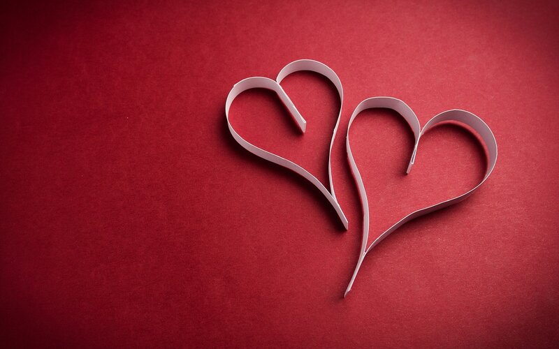 Two Paper Hearts — Red, Romantic