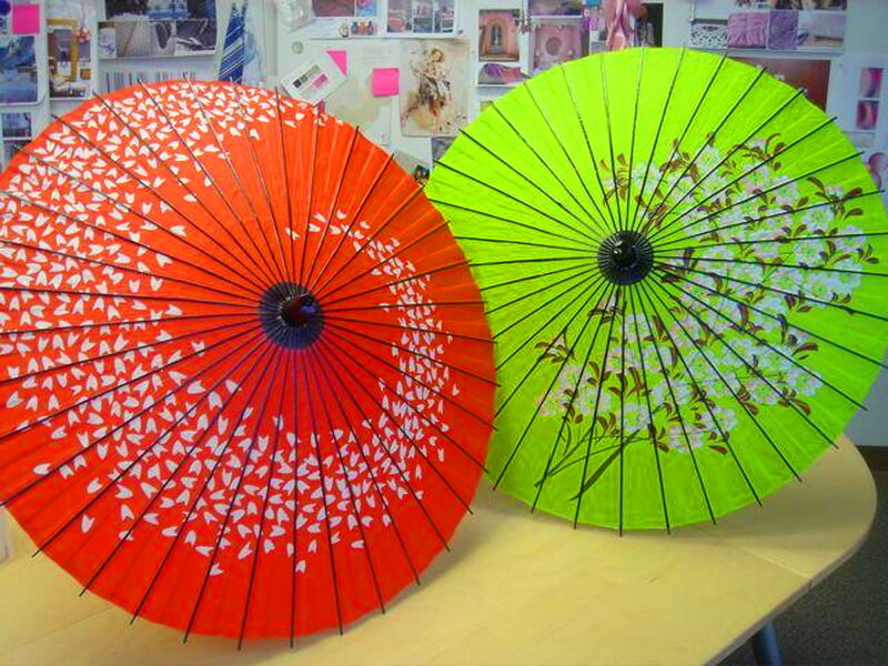 Two Paper Umbrellas