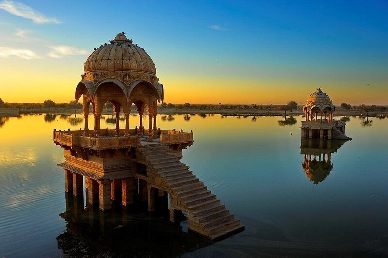Two Pavilions in Water