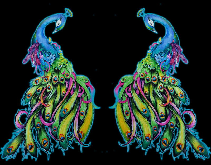 Two Peacocks