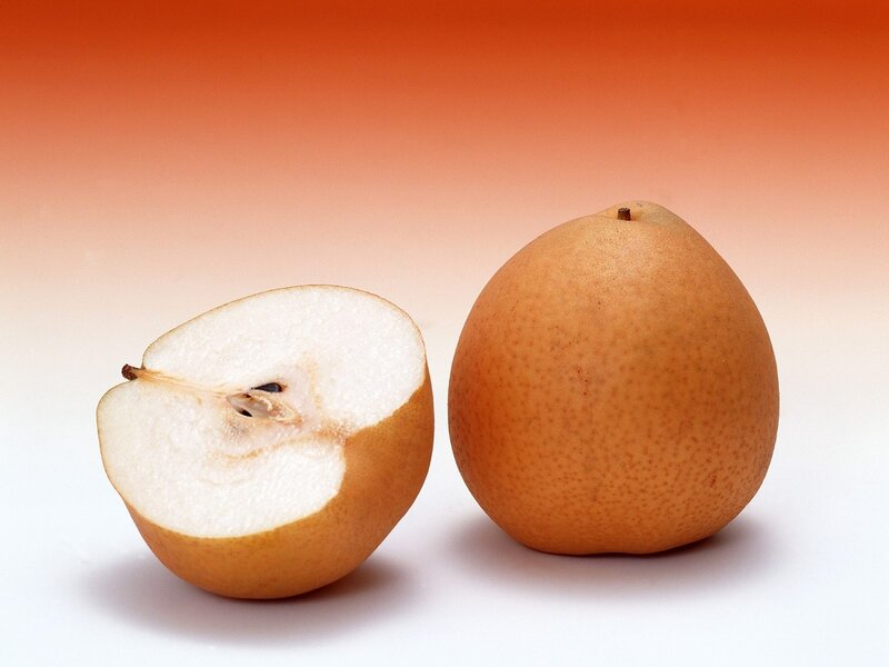 Two pears on a gradient background