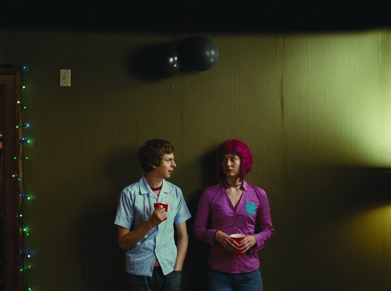 Two people at a party
