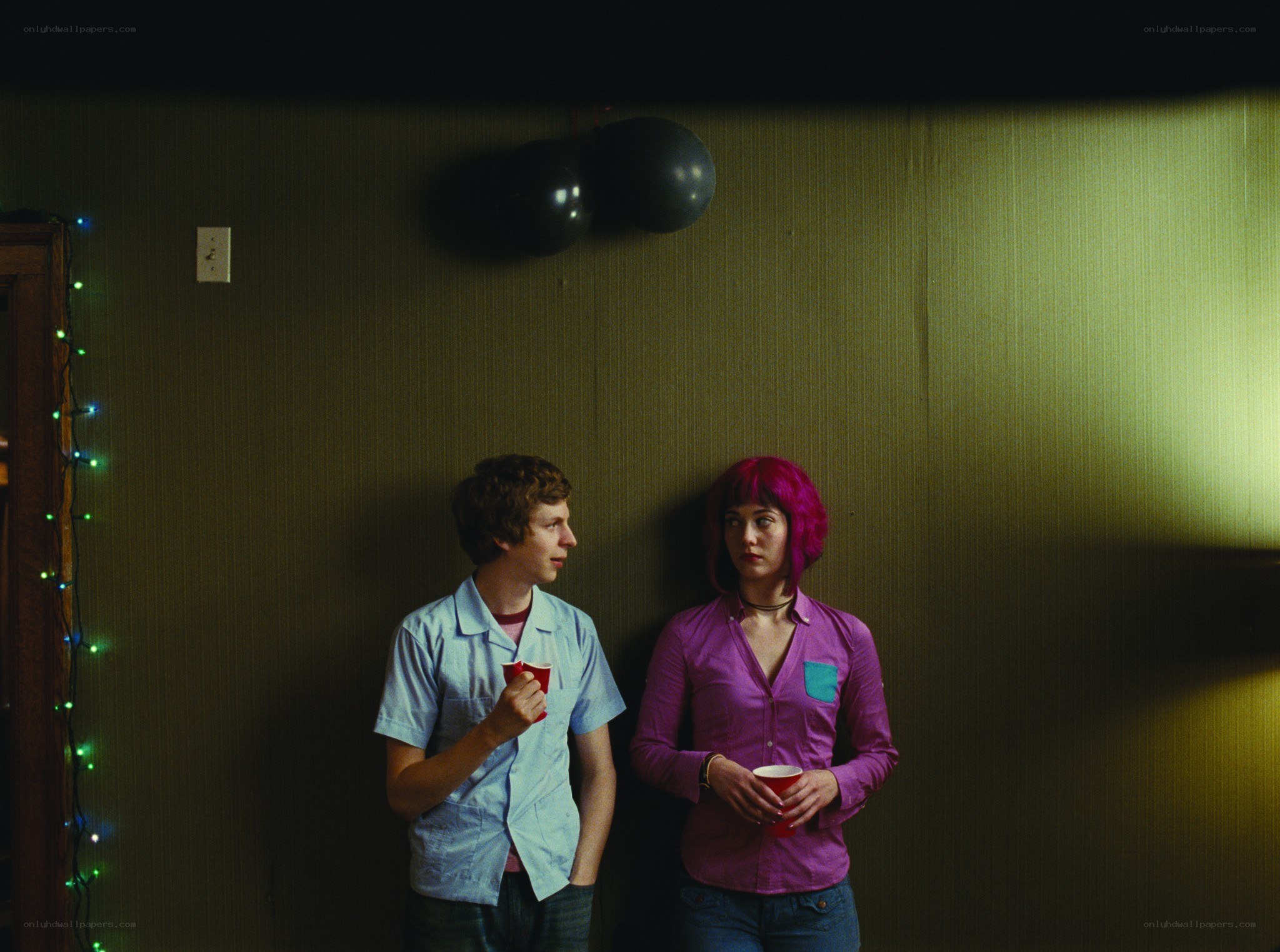 Two people at a party