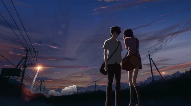 two people at sunset